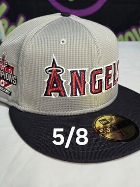 New Era 7 5/8 - Gray Pivot Mesh Los Angeles Angels